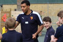 Captain of Watford FC puts Newton footballers through their paces